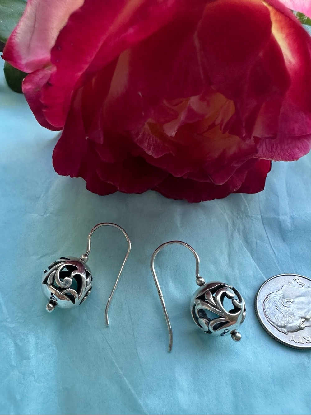 Silpada Sterling Silver 925 Filigree Drop Earrings